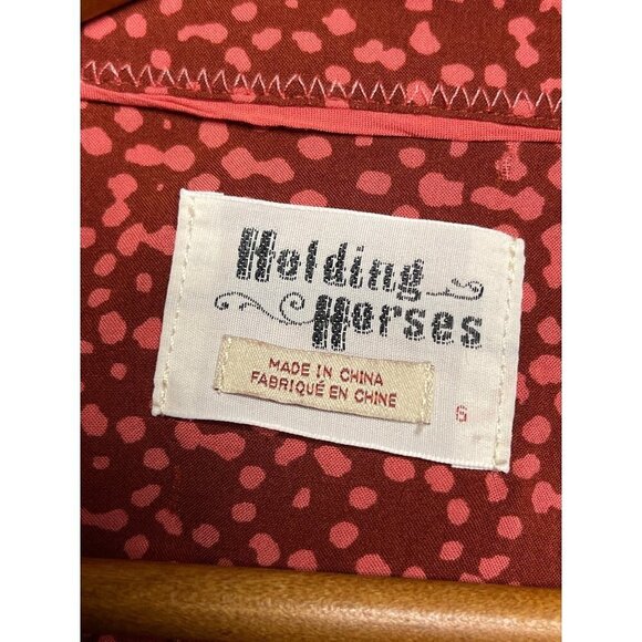 Holding Horses Anthropologie Long Sleeve Button Front Splatter  Women's Small - Picture 6 of 7